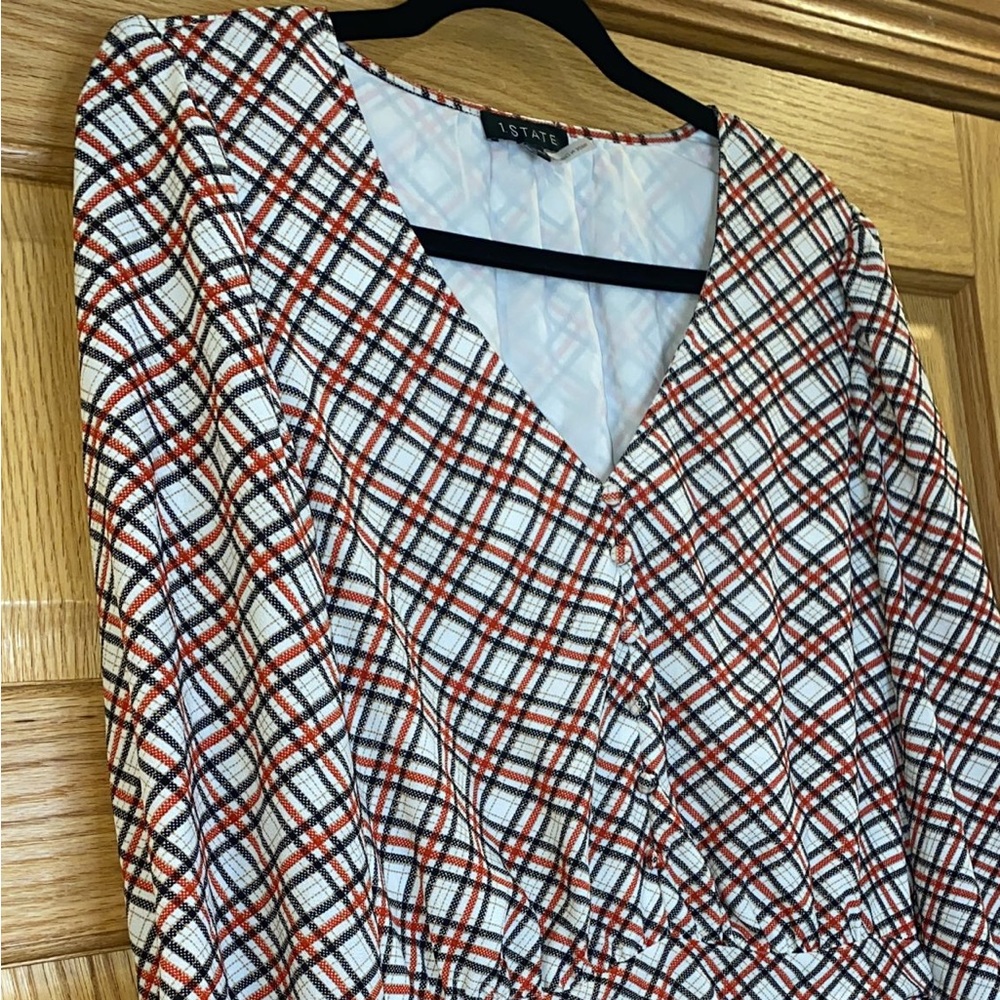 1. STATE
Long Sleeve V-Neck Ruffle Mini Dress - Picture 12 of 12
